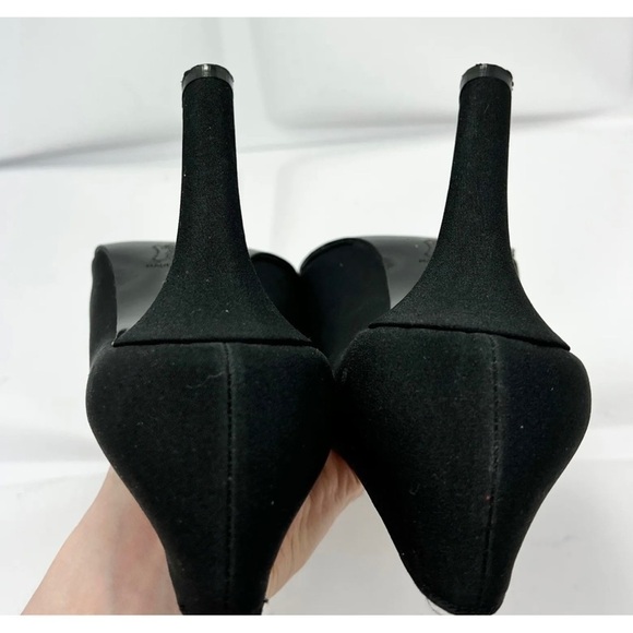 Yves Saint Laurent Sz 9 M Solid Black Pumps Heels - Picture 6 of 10
